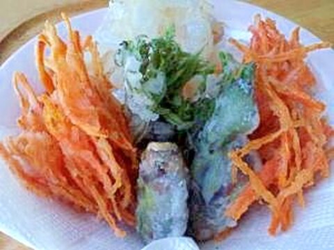 天ぷらを簡単に! 米粉で精進揚げ